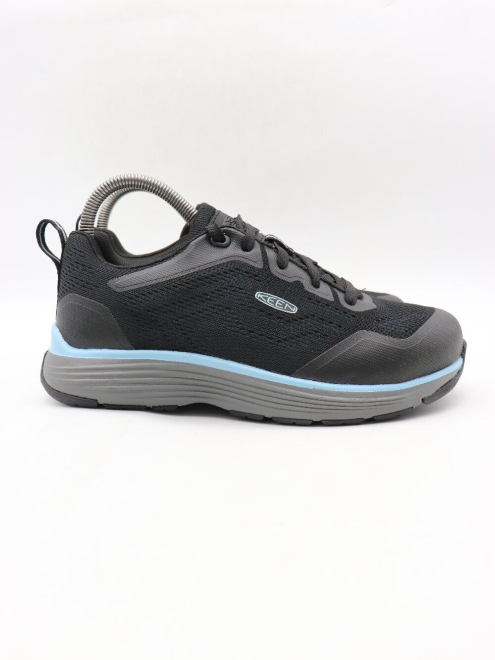 Keen Utility Sparta II Women's Sz 7 M Black Blue Aluminum Toe Safety Work Shoes